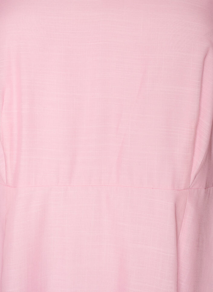 Midi-jurk met een empirelijn en bloemenprint, Roze, Packshot image number 2