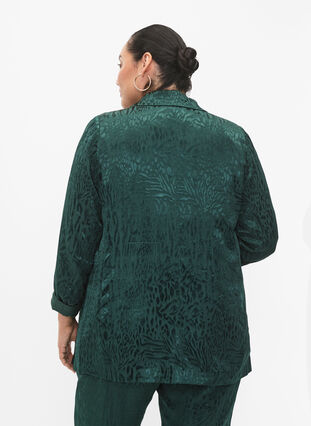 Viscose blazer met ton-sur-ton print, Ponderosa Pine, Model image number 1
