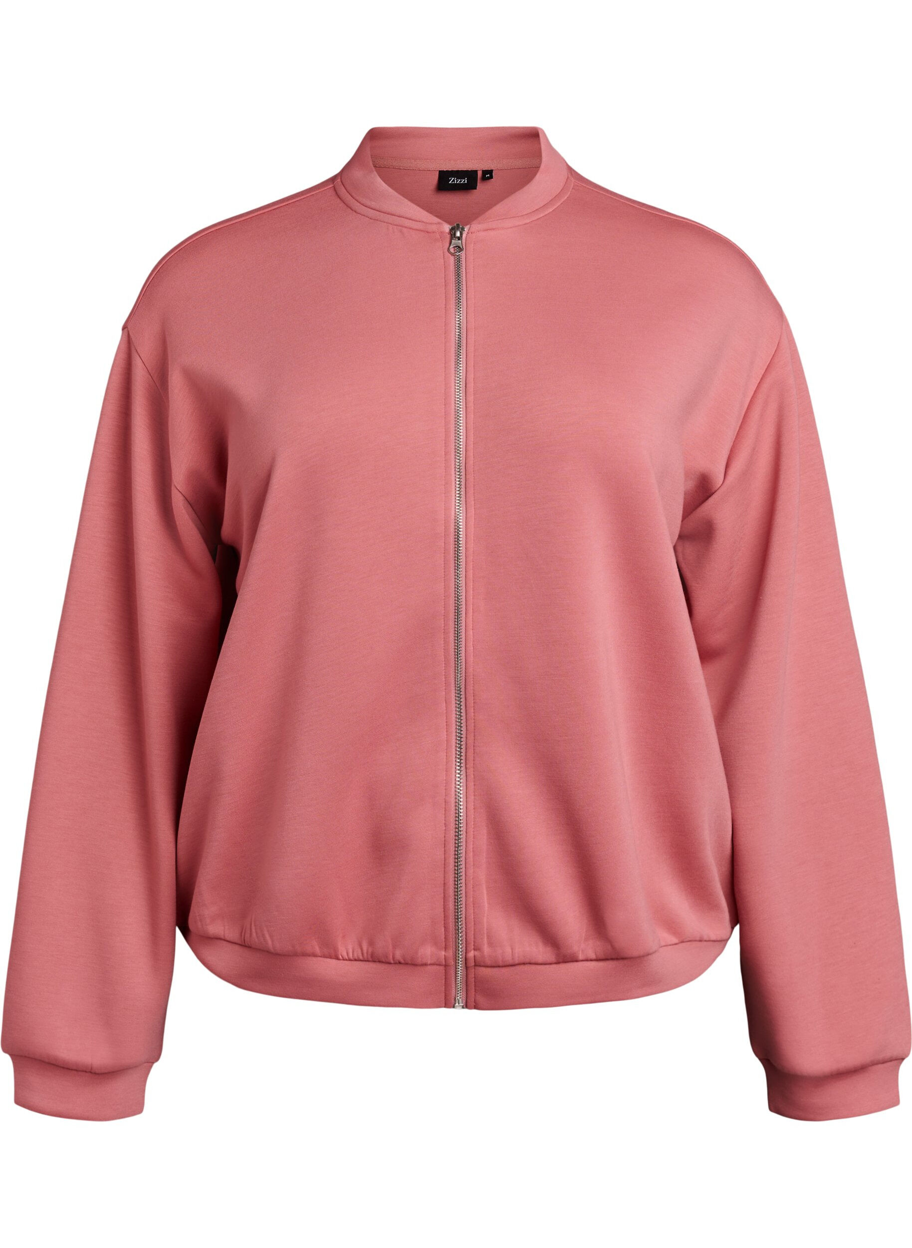 Zizzi Bomber vest met ritssluiting, Rood, Packshot image number 0