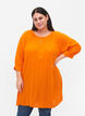 Tuniek van viscose met 3/4-mouwen, Oranje, Model image number 0