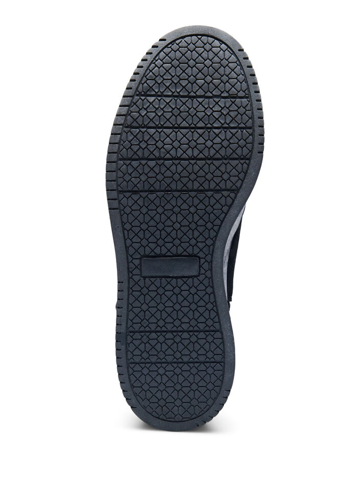 Korte suède laars met wijde pasvorm, Black, Packshot image number 5