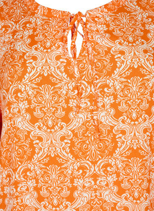 Viscose jurk met korte mouwen en print, Exuberance Oriental, Packshot image number 2