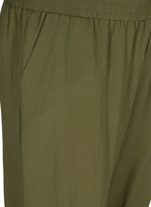 Viscose capri broek met zakken , Ivy Green, Packshot image number 2