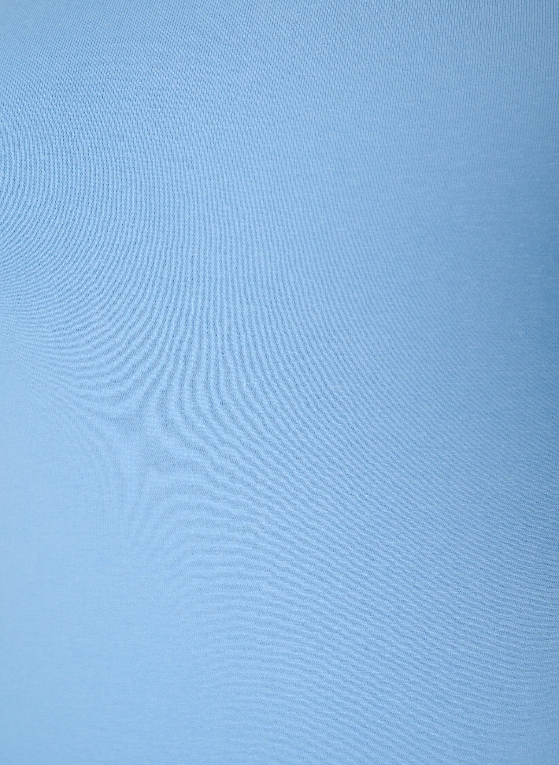 ZizziEffen basic top in katoen, Blauw, Packshot image number 2