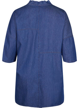 Denim kimono met 3/4 mouwen, Medium Blue Denim, Packshot image number 1
