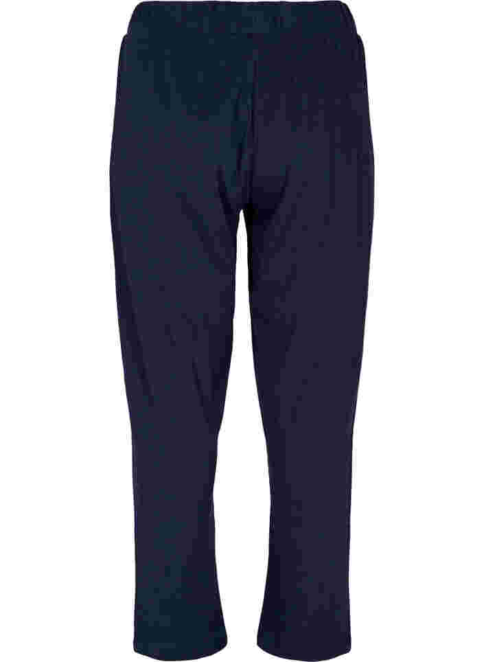 Pyjama broek in katoen met motief, Navy Blazer, Packshot image number 1