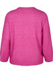 Gebreide blouse met ronde hals en middennaad, Fuchsia Red Mel., Packshot image number 1
