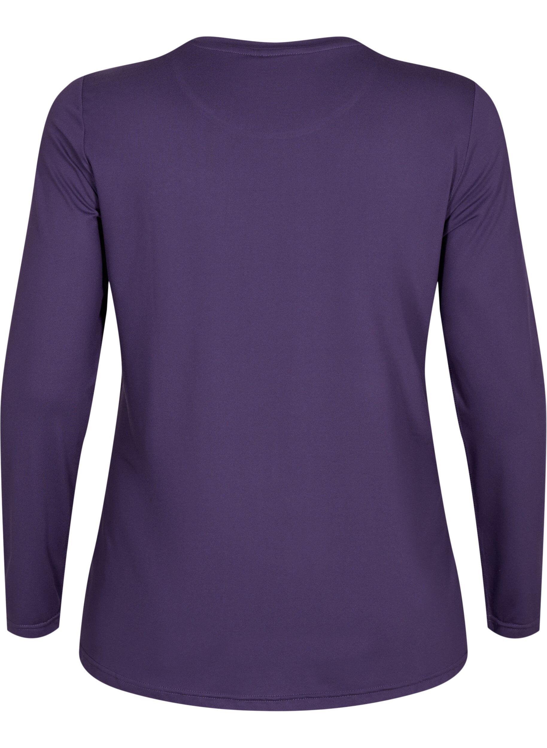 Zizzi Sport shirt met lange mouw, Purple Plumeria, Packshot image number 1