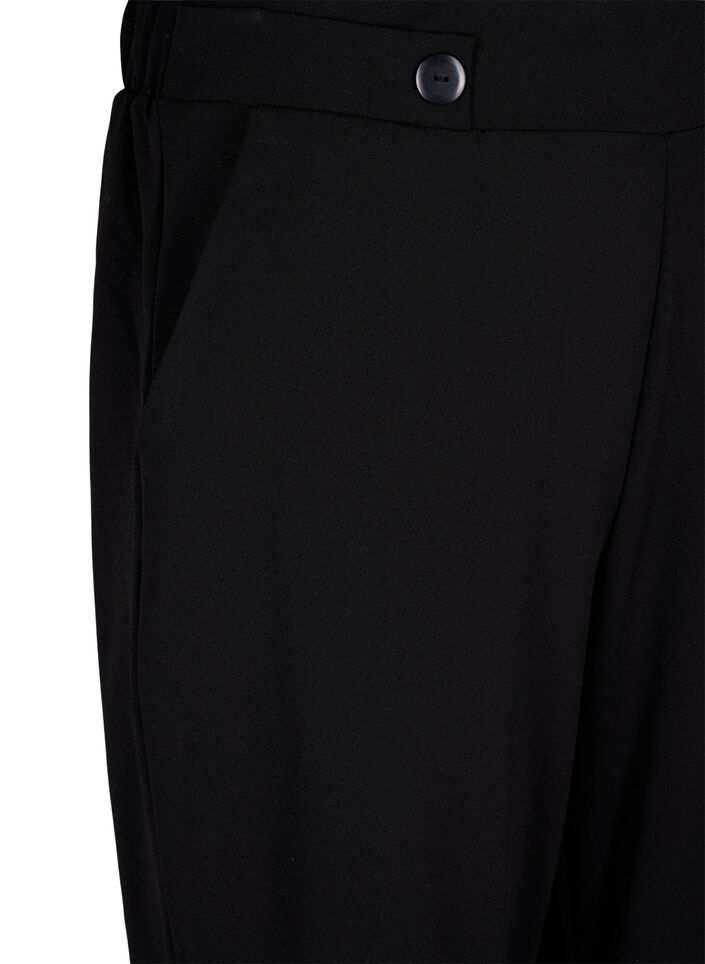 Losse broek met zakken, Zwart, Packshot image number 2