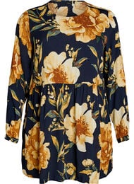 Lange mouwen tuniek met een naad, Blauw