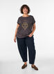 T-shirt met decoratieve print aan de voorkant, Grijs, Model image number 1