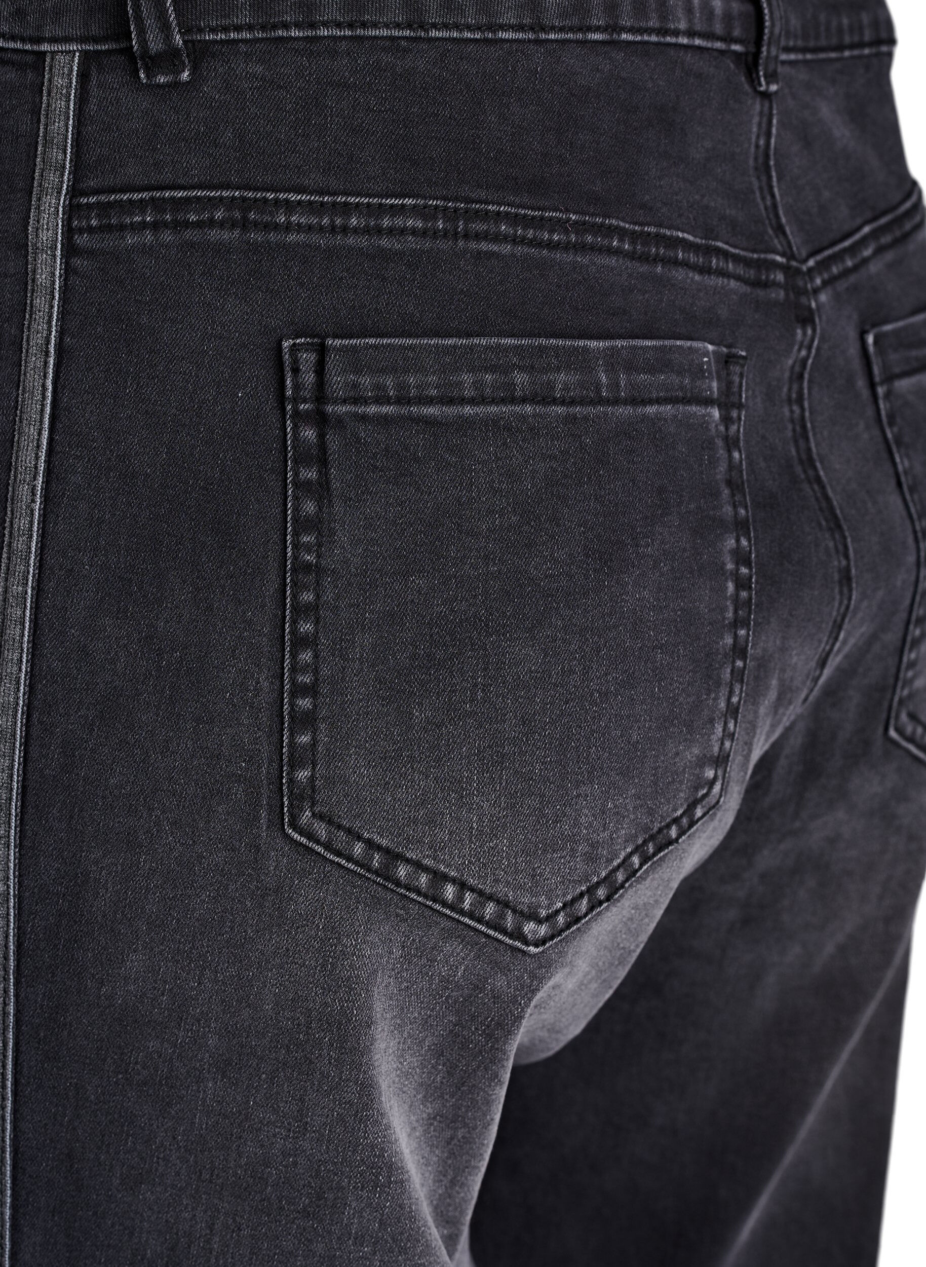 ZizziWide fit jeans met verticale denimdetails, Grijs, Packshot image number 3