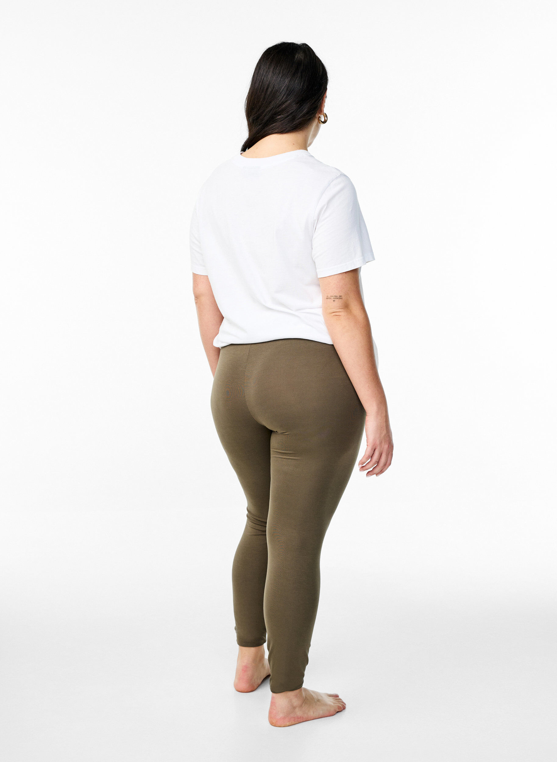 ZizziBasisleggings met extra lengte, Groen, Model image number 2