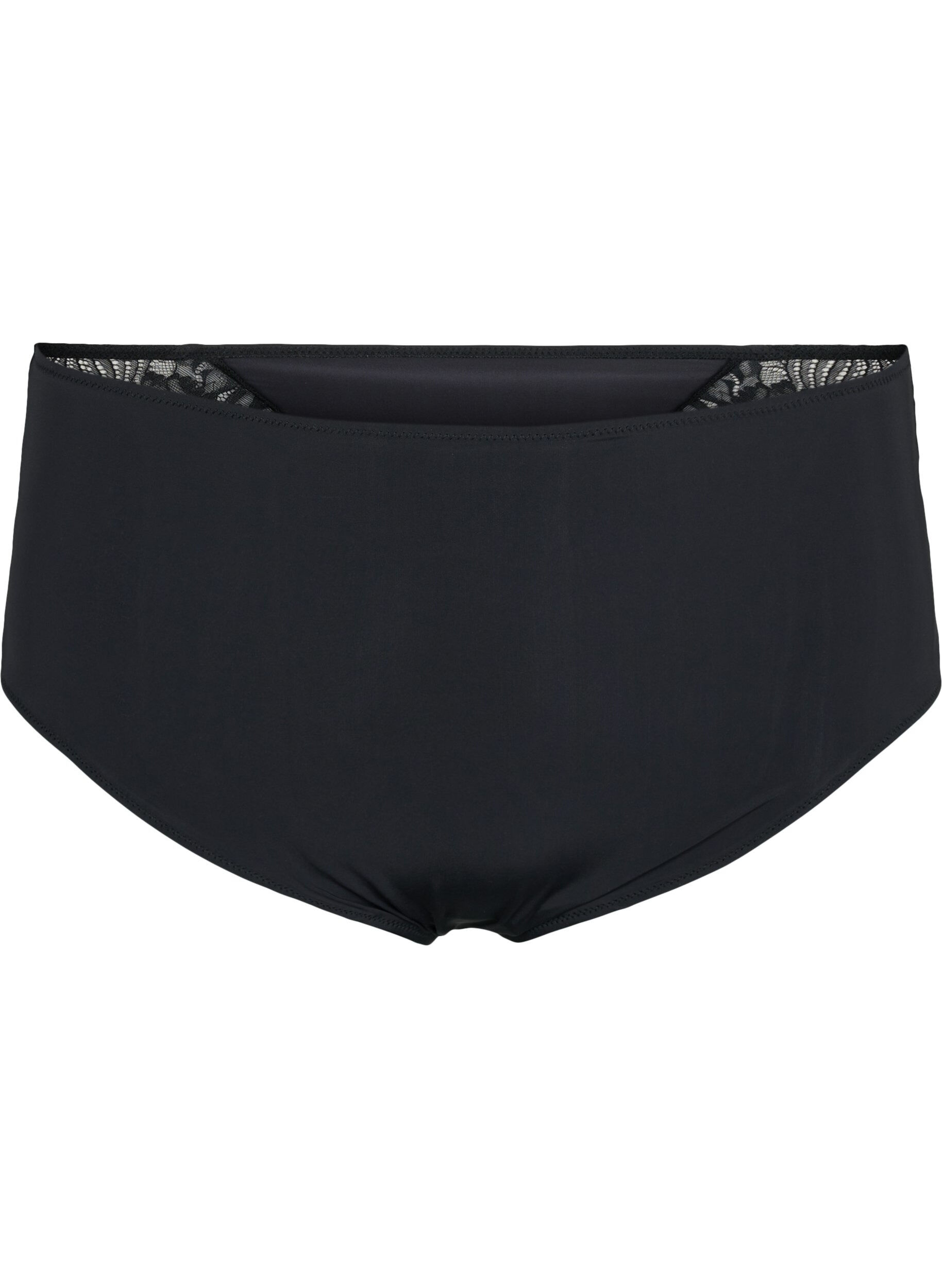 Zizzi Support the breasts - slipje met kant, Black, Packshot image number 0