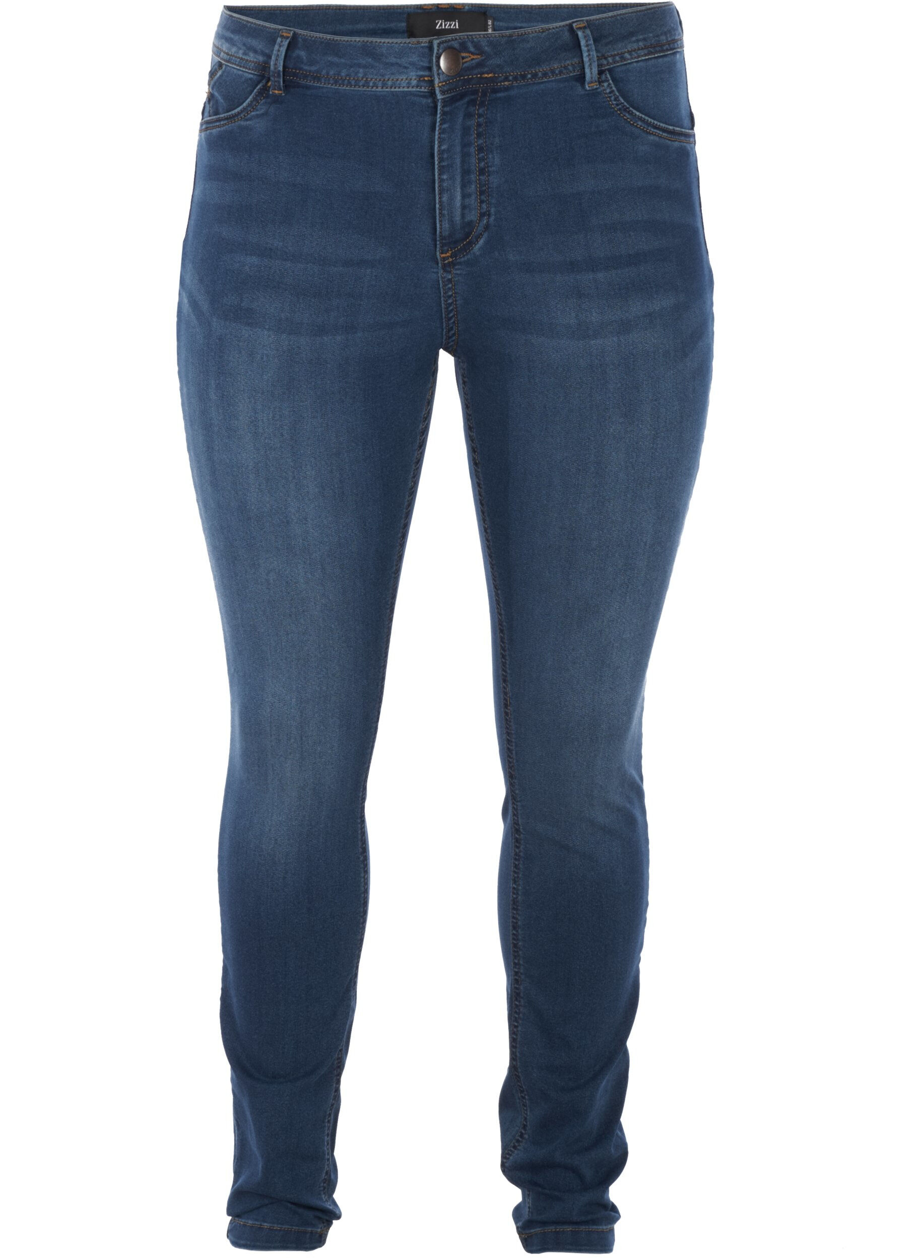 Zizzi Extra slim fit Amy jeans met hoge taille, Blauw, Packshot image number 0