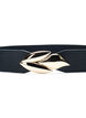 Elastische tailleband met goudkleurige gesp, Black w. Gold Buckle, Packshot image number 1