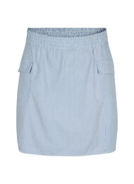Korte katoenen rok met elastische tailleband, Blauw