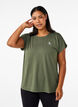 Effen gekleurd T-shirt voor sporten, Groen, Model image number 0