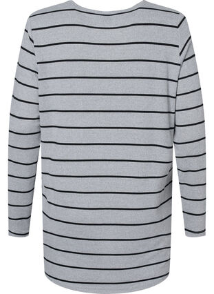 Gedessineerde blouse met lange mouwen, LGM Stripe, Packshot image number 1