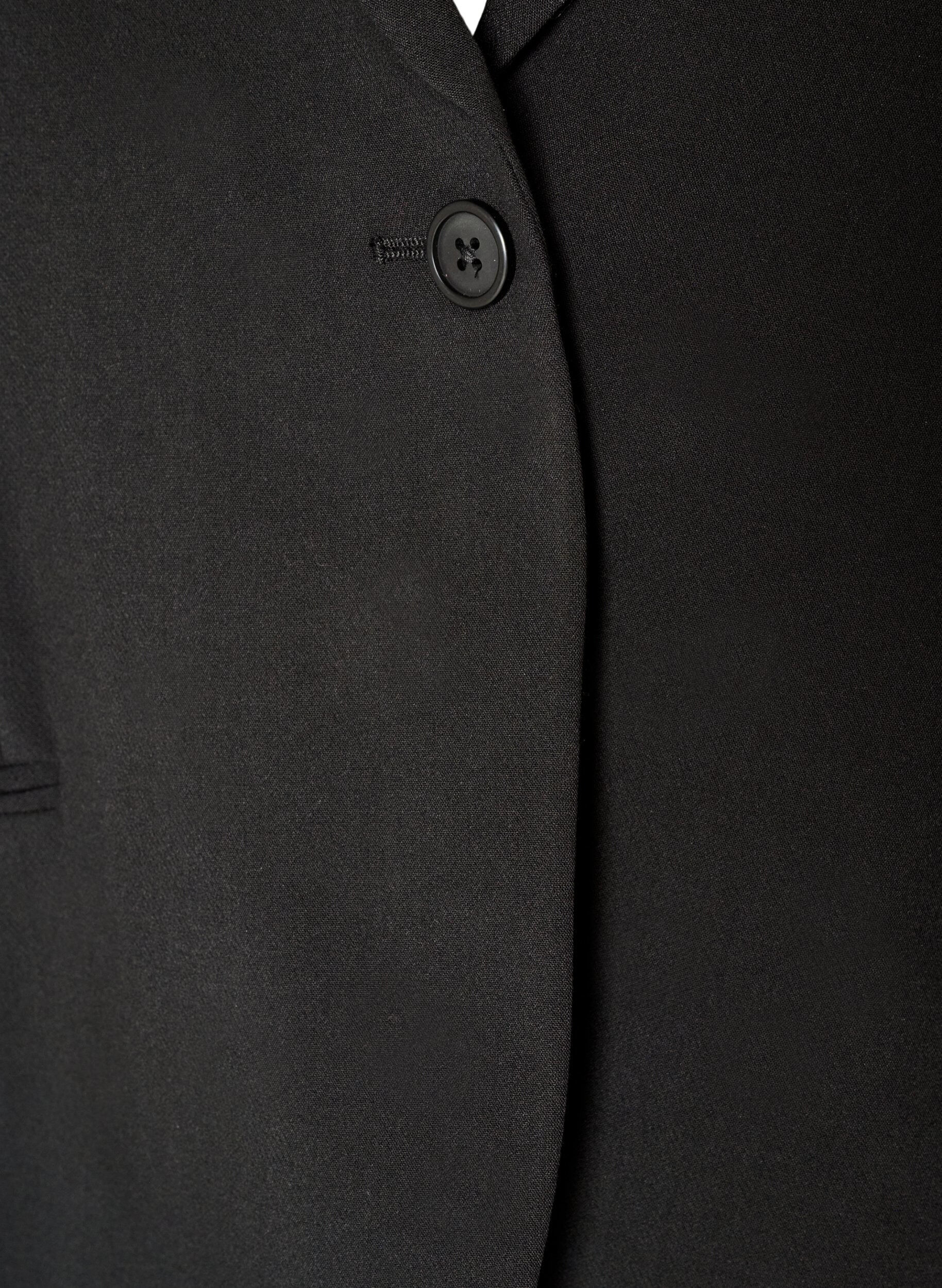 ZizziKlassieke blazer met een enkele knoopsluiting, Zwart, Packshot image number 2