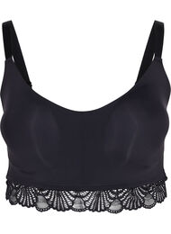 Beha met kanten en padded cups, Black