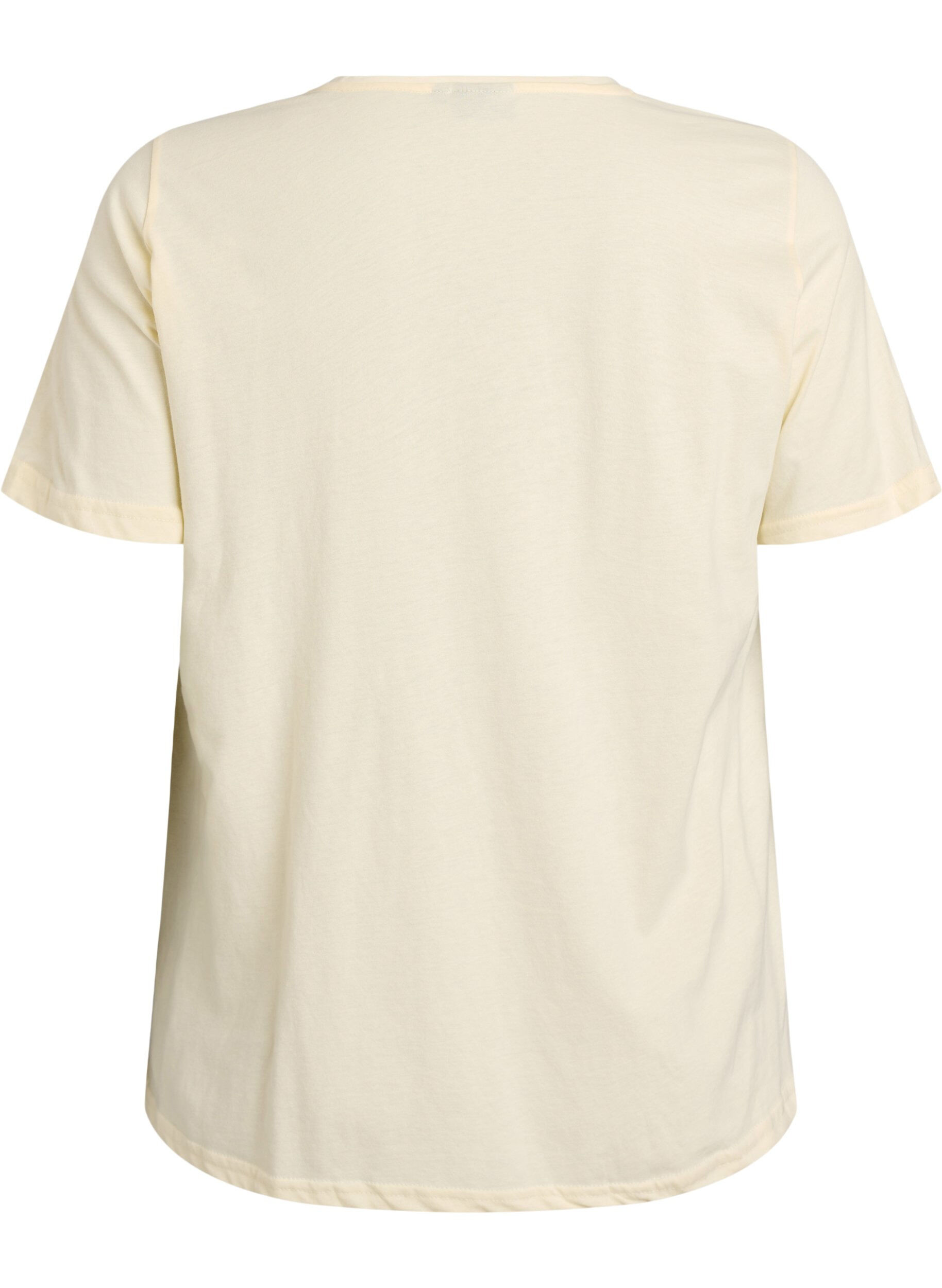 ZizziT-shirt met print, Geel, Packshot image number 1