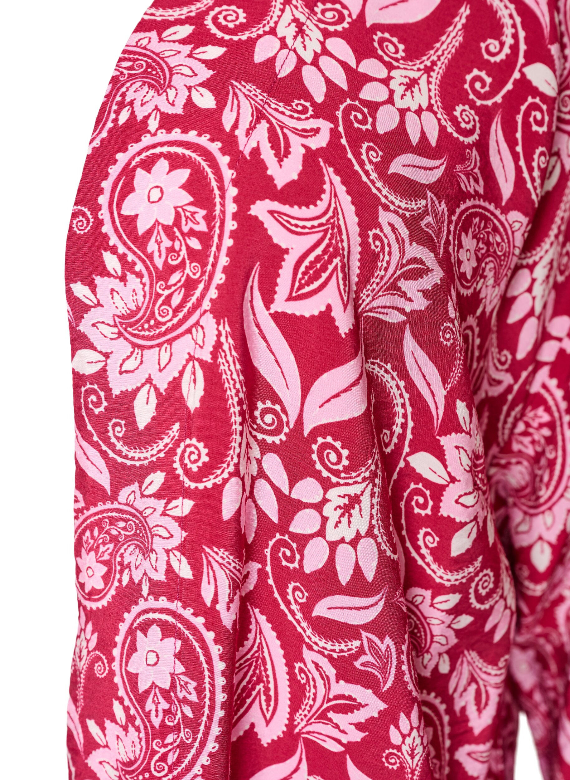 ZizziKorte viscose kimono met 3/4 mouwen, Roze, Packshot image number 2