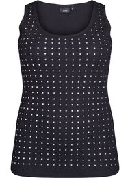 Tanktop met studs, Black