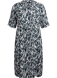 FLASH - Jurk met print en strikceintuur, Groen