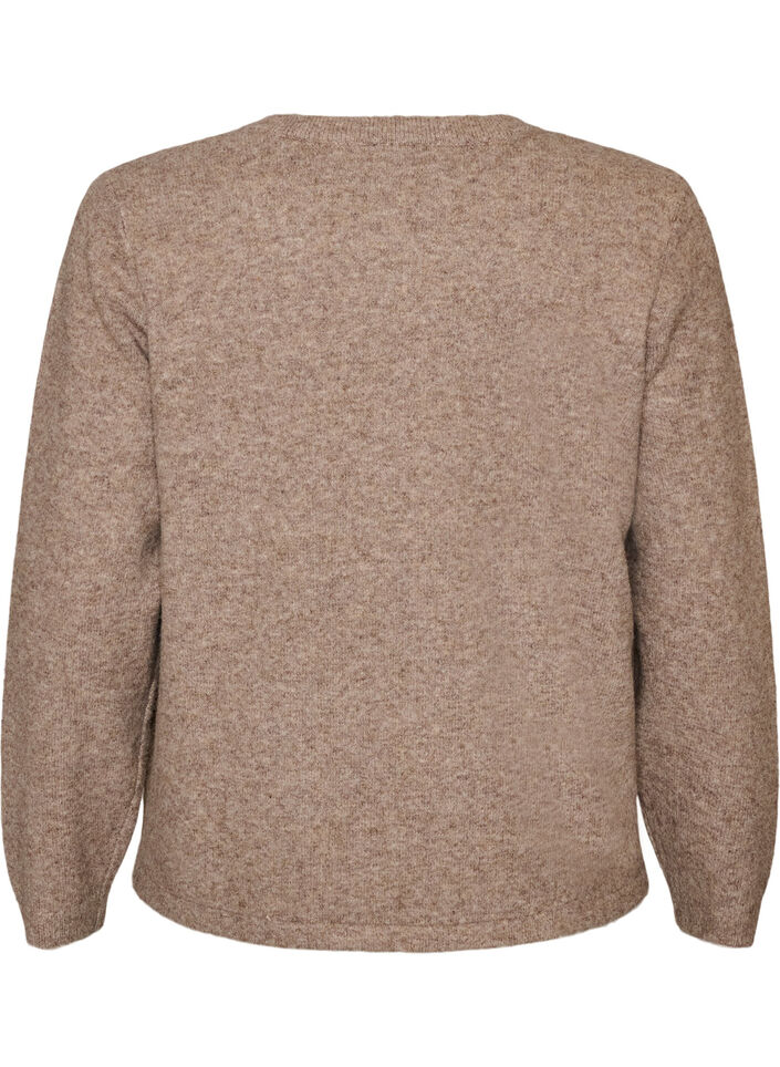 Cardigan met knoopsluitingen, Beige, Packshot image number 1
