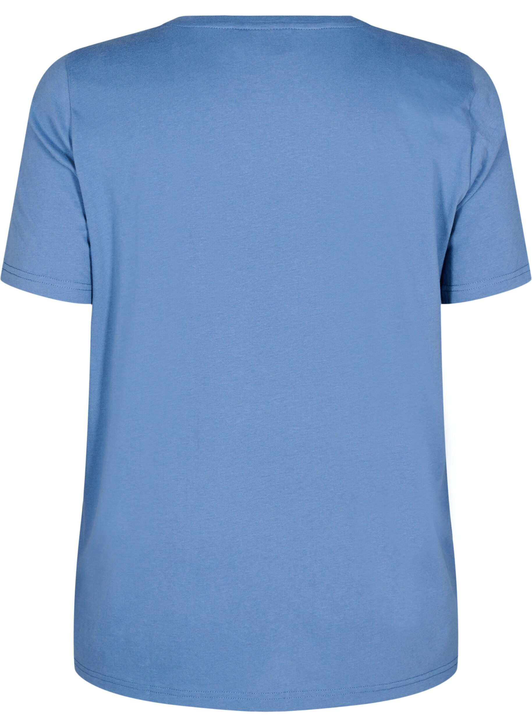Zizzi FLASH - T-shirt met motief, Blauw, Packshot image number 1