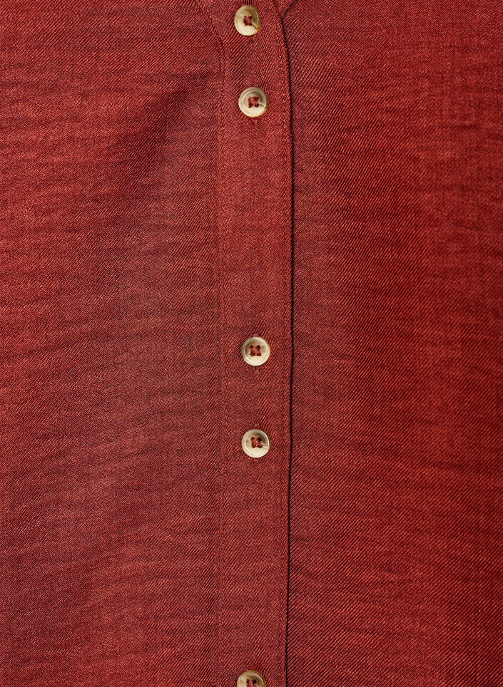 Overhemd blouse met V-hals en korte mouwen, Rood, Packshot image number 2