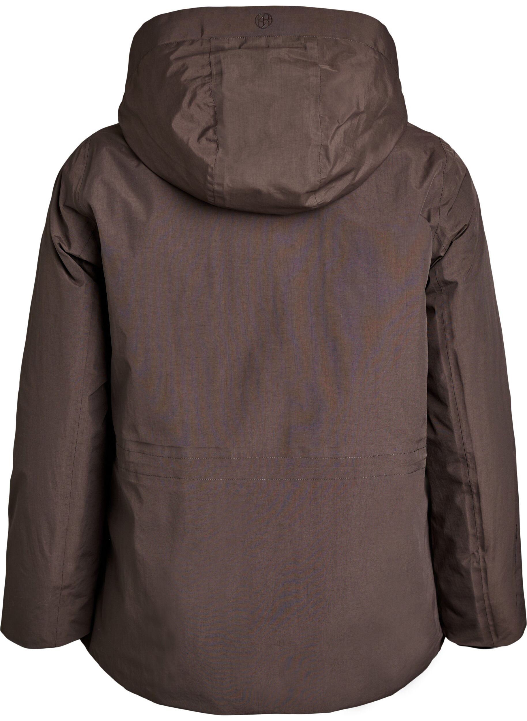 ZizziWaterdichte winterjas met afneembare capuchon, Bruin, Packshot image number 1