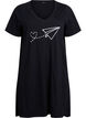 Nachtjapon van biologisch katoen met V-hals, , Packshot image number 0