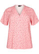 Bedrukte pyjamatop van viscose, Roze, Packshot image number 0