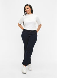Regular fit Gemma jeans met hoge taille, Blue denim, Model
