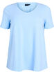 Basic effen katoenen t-shirt, Blauw, Packshot image number 0