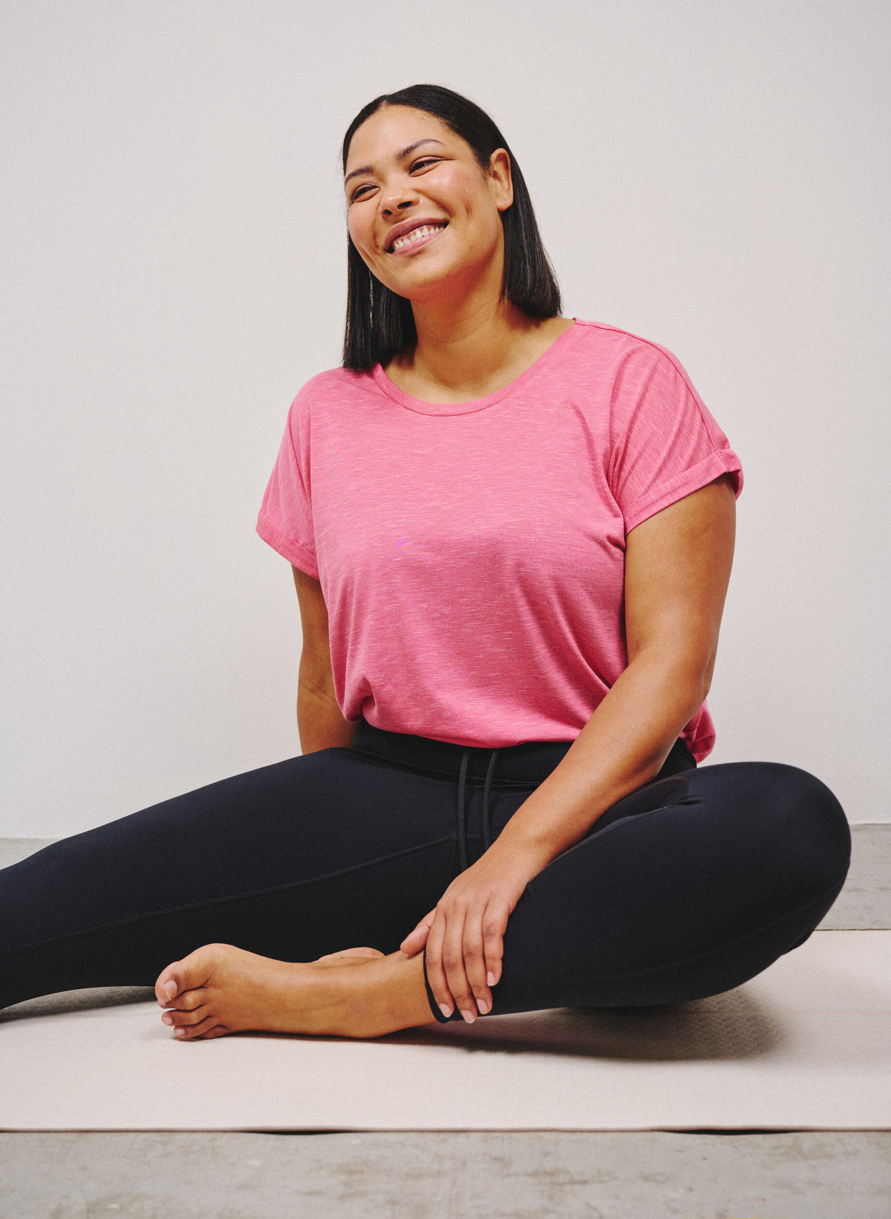 ZizziLos workout T-shirt met korte mouwen, Roze, Image image number 0
