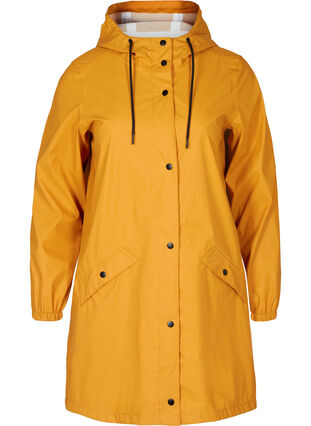 Regenjas met getapete naden en capuchon, Spruce Yellow, Packshot image number 0