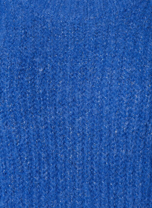 Gebreide trui met wol en raglanmouwen, Princess Blue, Packshot image number 2