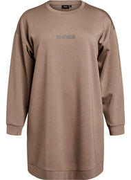 Korte sweatshirtjurk in een modal mix, Fossil 