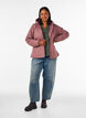 Licht gewatteerd jack met diamant-quilt, Roze, Model image number 1