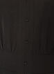 Midi-jurk met smock en decoratieve knopen, Zwart, Packshot image number 2