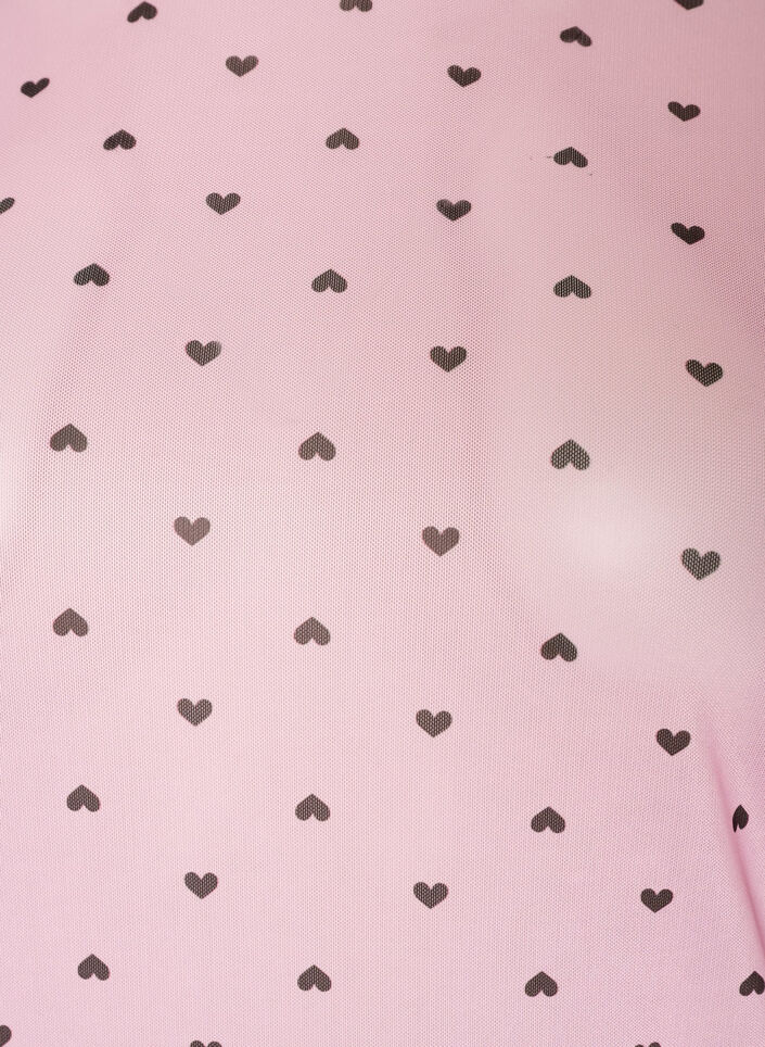 Mesh blouse met print, Roze, Packshot image number 2