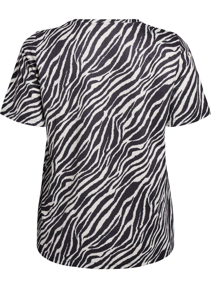 FLASH - Zebra print T-shirt, Zwart, Packshot image number 1
