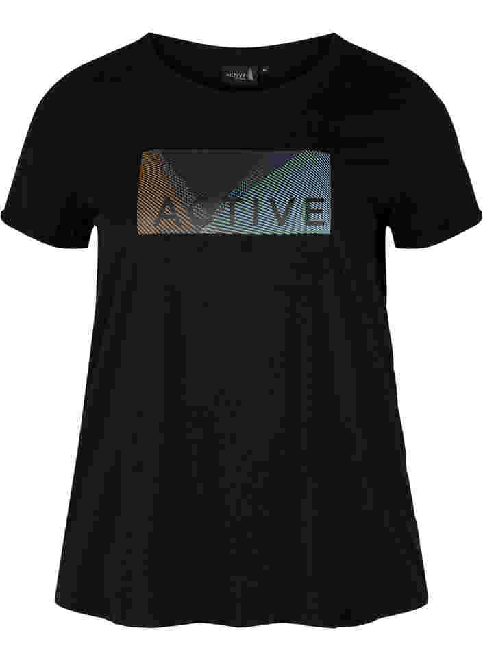 Trainingsshirt met print, Black Citadel, Packshot image number 0