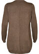 Lang gebreid vest in viscosemix, Bruin, Packshot image number 1