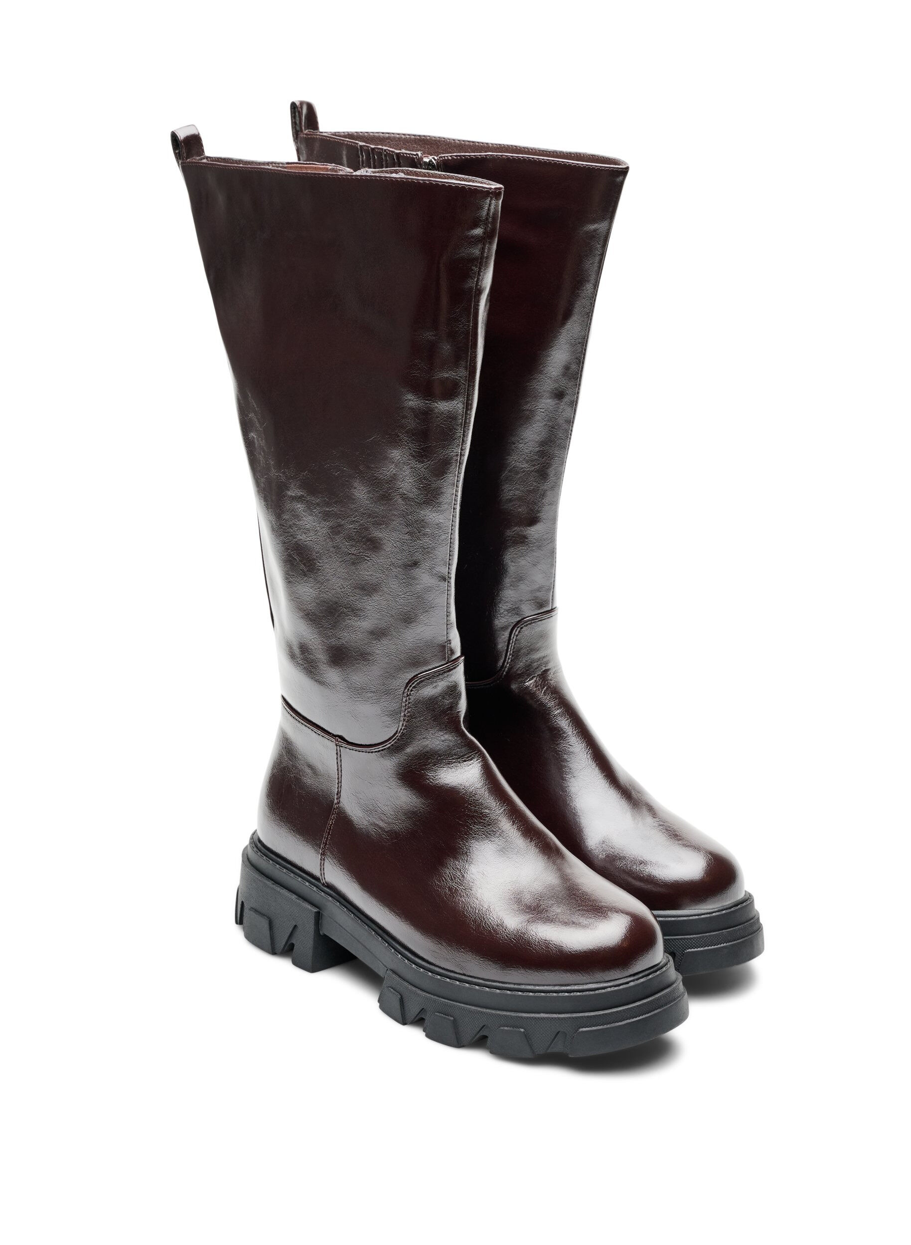 ZizziLange laars met een licht gestructureerde look, Bruin, Packshot image number 1