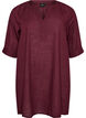 Katoenen tuniek met V-hals, Rood, Packshot image number 0