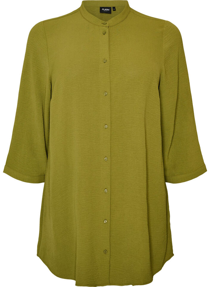 Tuniek met 3/4 mouwen, Groen, Packshot image number 0